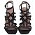 Sandali con tacco Alberta Ferretti con cinturini a gabbia in pelle nera Nero - vista 2