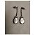 Alexander McQueen Orecchini Scarabeo Egyptian Revival Argento - vista 3