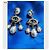 Autre Marque Orecchini a lampadario Joan Rivers Evil Eye con perle Bianco D'oro