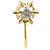 Autre Marque Brinco de clip em ouro amarelo 18K com um único diamante Dourado