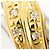 Autre Marque Platin- und Gelbgold-Ring mit Diamant Golden - Ansicht 2
