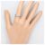Autre Marque Anillo de banda en oro blanco de 18K con diamante Dorado - vista 7