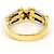 Autre Marque 18K Gelbgold- und Platin-Ring mit Diamant Golden - Ansicht 4