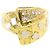 Autre Marque Anel de banda de diamante em ouro amarelo 18K e platina Dourado