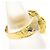 Autre Marque Anel de banda de diamante em ouro amarelo 18K e platina Dourado - vista 3