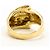 Autre Marque Anel de banda de diamante em ouro amarelo 18K e platina Dourado - vista 4