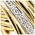 Autre Marque PT900 Platin- und 18K Gelbgold-Ring mit Diamant Golden - Ansicht 2