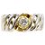 Autre Marque Platin- und Gelbgold-Ring mit Diamant Golden