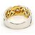 Autre Marque Platin- und Gelbgold-Ring mit Diamant Golden - Ansicht 4