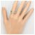 Autre Marque Platin- und Gelbgold-Ring mit Diamant Golden - Ansicht 7
