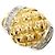 Autre Marque Anello a fascia in platino e oro giallo 18K D'oro