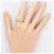 Autre Marque Anello a fascia in platino e oro giallo 18K D'oro - vista 7