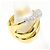 Autre Marque Ring aus Platin und Gelbgold mit Diamant Golden - Ansicht 3