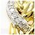Autre Marque Orecchini a clip in oro giallo 18K e platino con diamante D'oro - vista 2