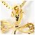 Autre Marque 18K Yellow Gold Necklace with Diamond Pendant Golden - view 4