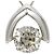 Autre Marque Platinhalskette mit Diamantanhänger