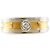 Autre Marque K20 Gelbgold Diamantring Weiß