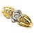 Autre Marque 18K Gelbgold- und Platin-Diamantring Golden