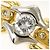 Autre Marque 18K Gelbgold- und Platin-Diamantring Golden - Ansicht 2