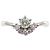 Autre Marque Platin- und Diamantring Pink