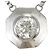 Autre Marque PT850 Platin-Halskette mit Diamant