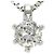 Autre Marque Platinhalskette mit Diamantanhänger