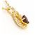 Autre Marque 18K Gelbgoldhalskette mit Granat und Diamant Golden - Ansicht 2