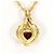 Autre Marque 18K Gelbgoldhalskette mit Granat und Diamant Golden - Ansicht 3