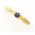 Autre Marque 18K Gelbgold-Ring mit Saphir und Diamant Golden