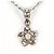 Autre Marque Collana in oro bianco 14K con zirconio D'oro