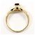 Autre Marque Gelbgold 10K Ring mit Granat und Diamant Golden - Ansicht 2