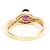 Autre Marque Gelbgold 10K Ring mit Granat und Diamant Golden - Ansicht 3