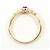 Autre Marque 10K Gelbgoldring mit Rubin und Diamant Golden - Ansicht 2