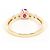 Autre Marque 10K Gelbgoldring mit Rubin und Diamant Golden - Ansicht 3