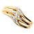 Autre Marque 18K Gelbgold- und Platin-Ring mit Diamant Golden