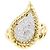 Autre Marque Platin- und Gelbgold-Diamantring Golden