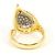 Autre Marque Platin- und Gelbgold-Diamantring Golden - Ansicht 4