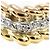 Autre Marque Anel elegante de três bandas metálicas Dourado - vista 2