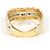 Autre Marque Anel elegante de três bandas metálicas Dourado - vista 4