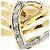 Autre Marque Eleganter 18K Gelbgold- und Platin-Ring Golden - Ansicht 2