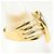 Autre Marque Eleganter 18K Gelbgold- und Platin-Ring Golden - Ansicht 3