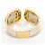 Autre Marque 18K Gold- und Platin-Diamantring Golden - Ansicht 4