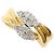 Autre Marque Anello a fascia in platino PT900 e oro giallo 18K D'oro
