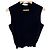 Ärmellose Strickweste mit V-Ausschnitt in Navy Blau Brunello Cucinelli Dunkelblau