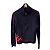 Dolce & Gabbana Cardigan mit Reißverschluss Navy Blau mit rotem Logo