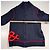 Dolce & Gabbana Cardigan mit Reißverschluss Navy Blau mit rotem Logo - Ansicht 6