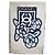 Asciugamano da Spiaggia Chanel Camellia e Logo Bianco Blu