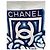 Asciugamano da Spiaggia Chanel Camellia e Logo Bianco Blu - vista 3