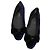 Bailarinas Chanel de terciopelo con lazo Negro Azul