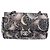 Borsa CHANEL Double Flap Chain Space Pattern in tela nera argento CC Auth 187039SAM Nero - vista 13
